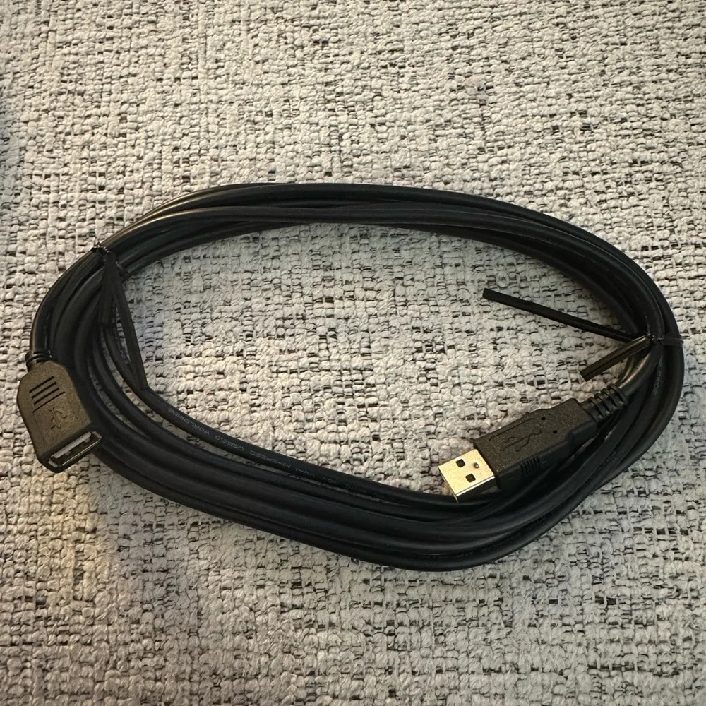 Black USB Extension Cable